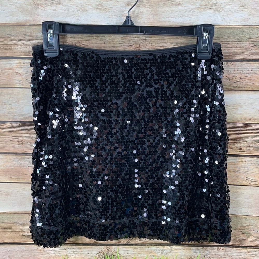 Black Sequins Skirts by Express Size XS